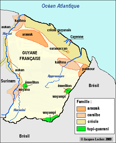 guyane fr map langues