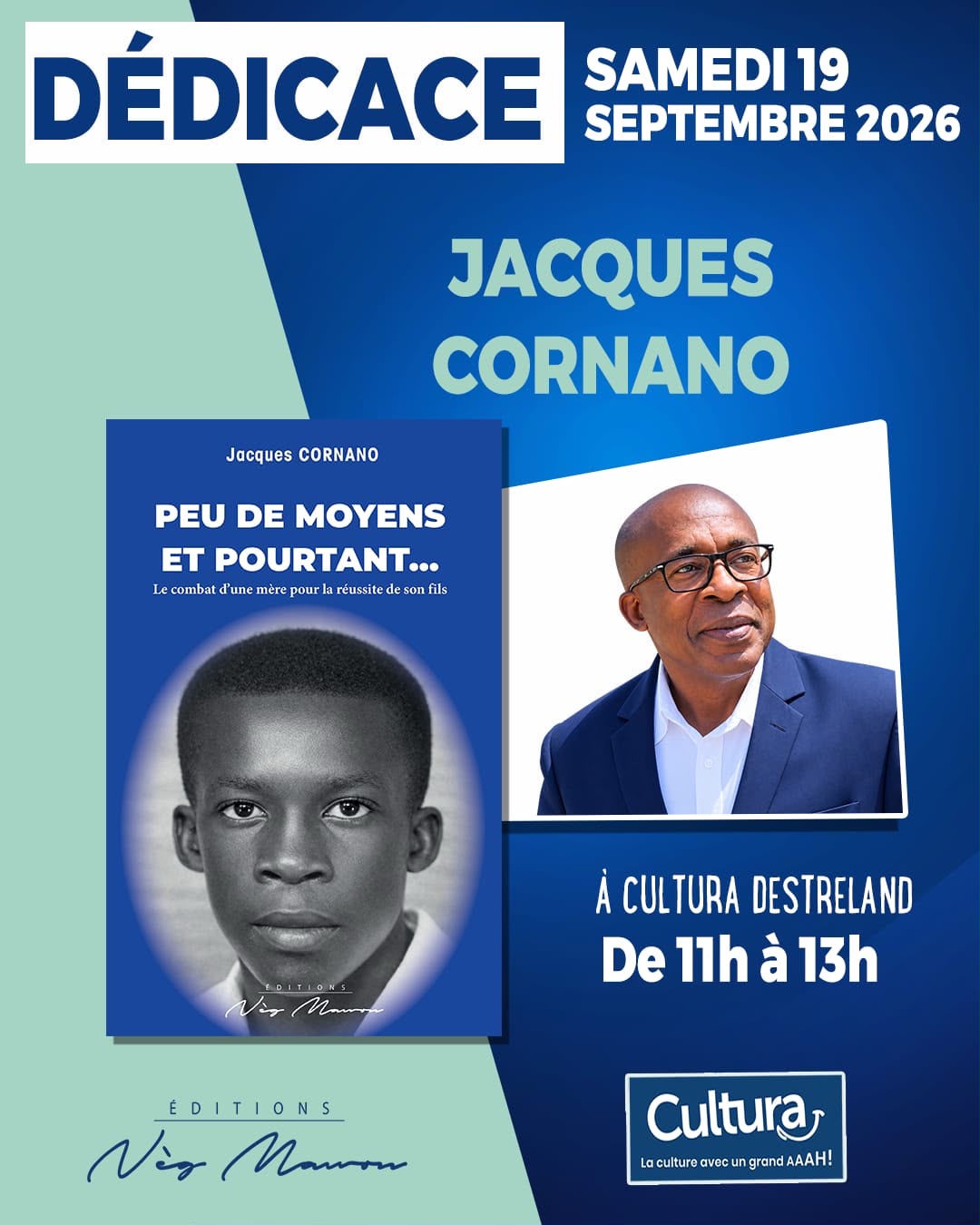 Affiche de dédicace de Jacques Cornano